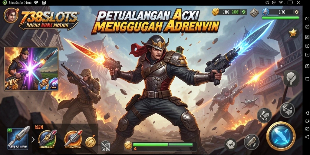 Tampilan gameplay 738SLOTS yang penuh aksi dan tantangan.