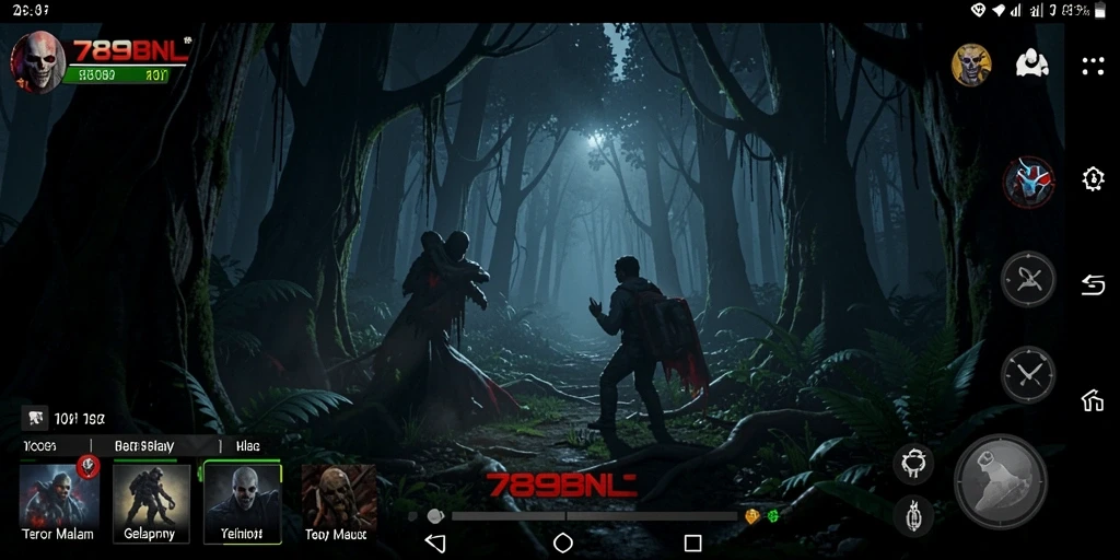 Gameplay menegangkan dalam suasana gelap dan misterius.