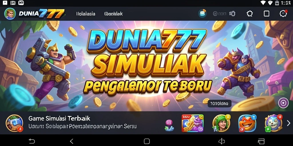 Tangkapan layar gameplay DUNIA777 yang menunjukkan interaksi karakter.