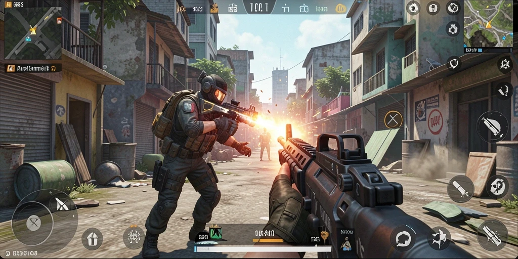 Tampilan screenshot G668 menampilkan aksi seru dalam gameplay TPS.