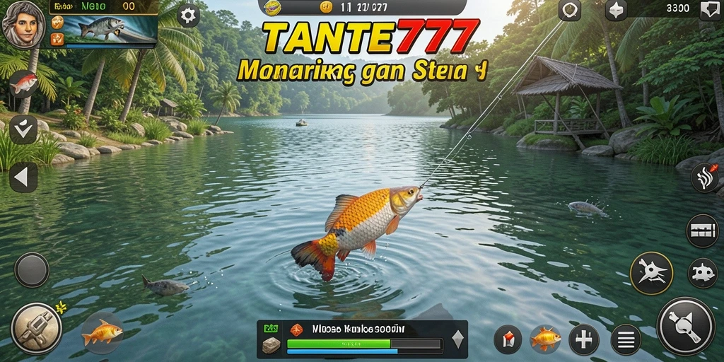 Screenshot gameplay TANTE777 yang menunjukkan momen memancing yang seru.