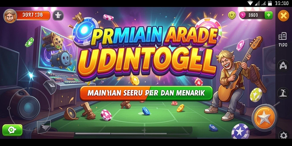 Tampilan gameplay UDINTOGEL yang menegangkan dan mengasyikkan.