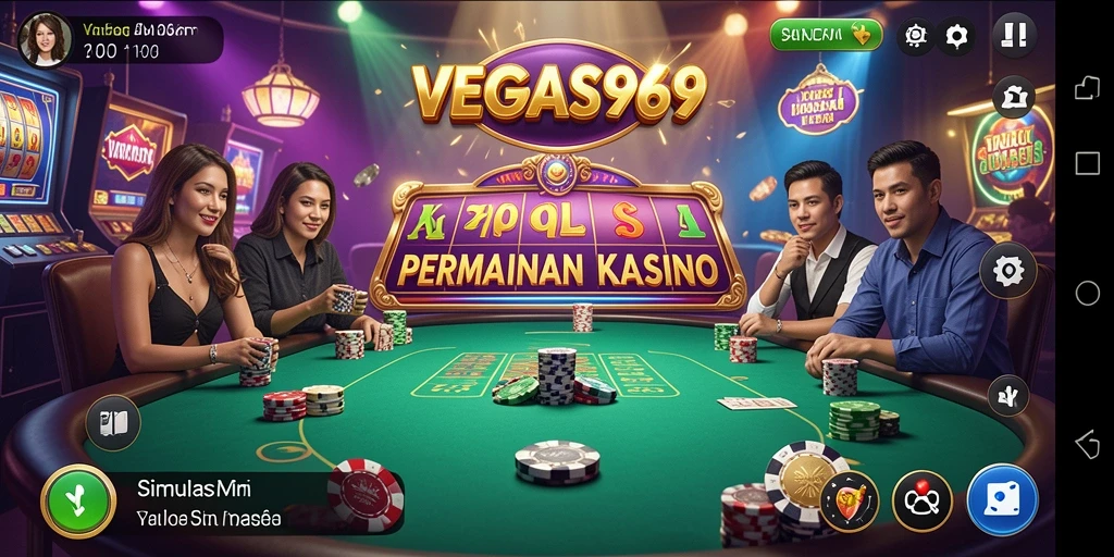 Tampilan gameplay yang mendebarkan dari VEGAS969 dengan berbagai permainan kasino.